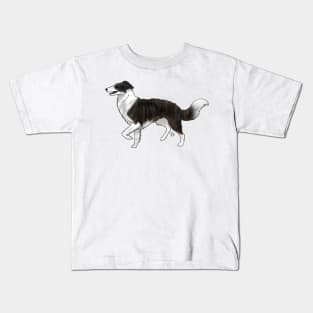 Dog - Silken Windhound - White and Brindle Kids T-Shirt